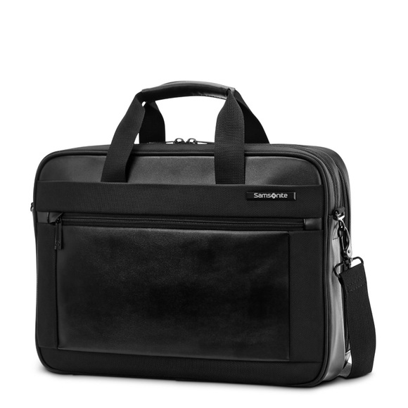 Samsonite® Executive Leather Brief Laptop Bag With 15.6" - Picture 1 of 5